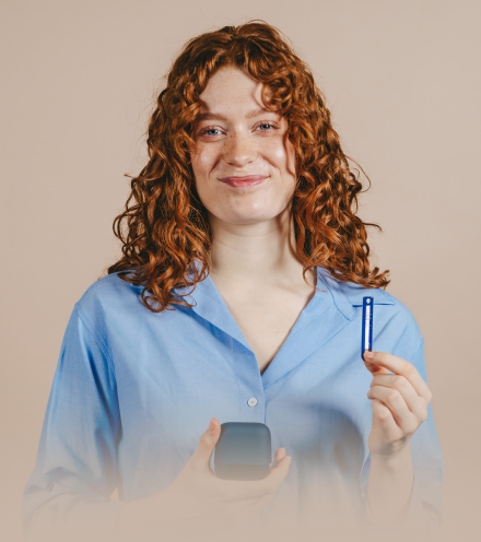 Woman using inne minilab