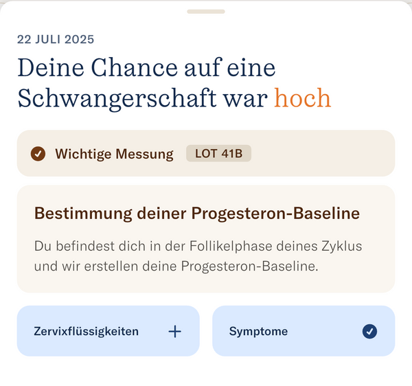 You receive your first measurement tips