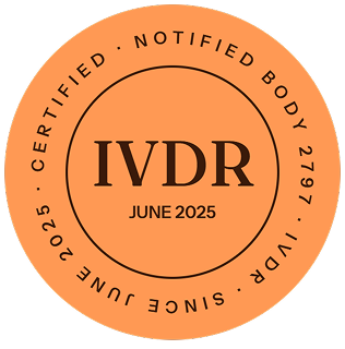 IVDR certified June 2025, notified body 2797